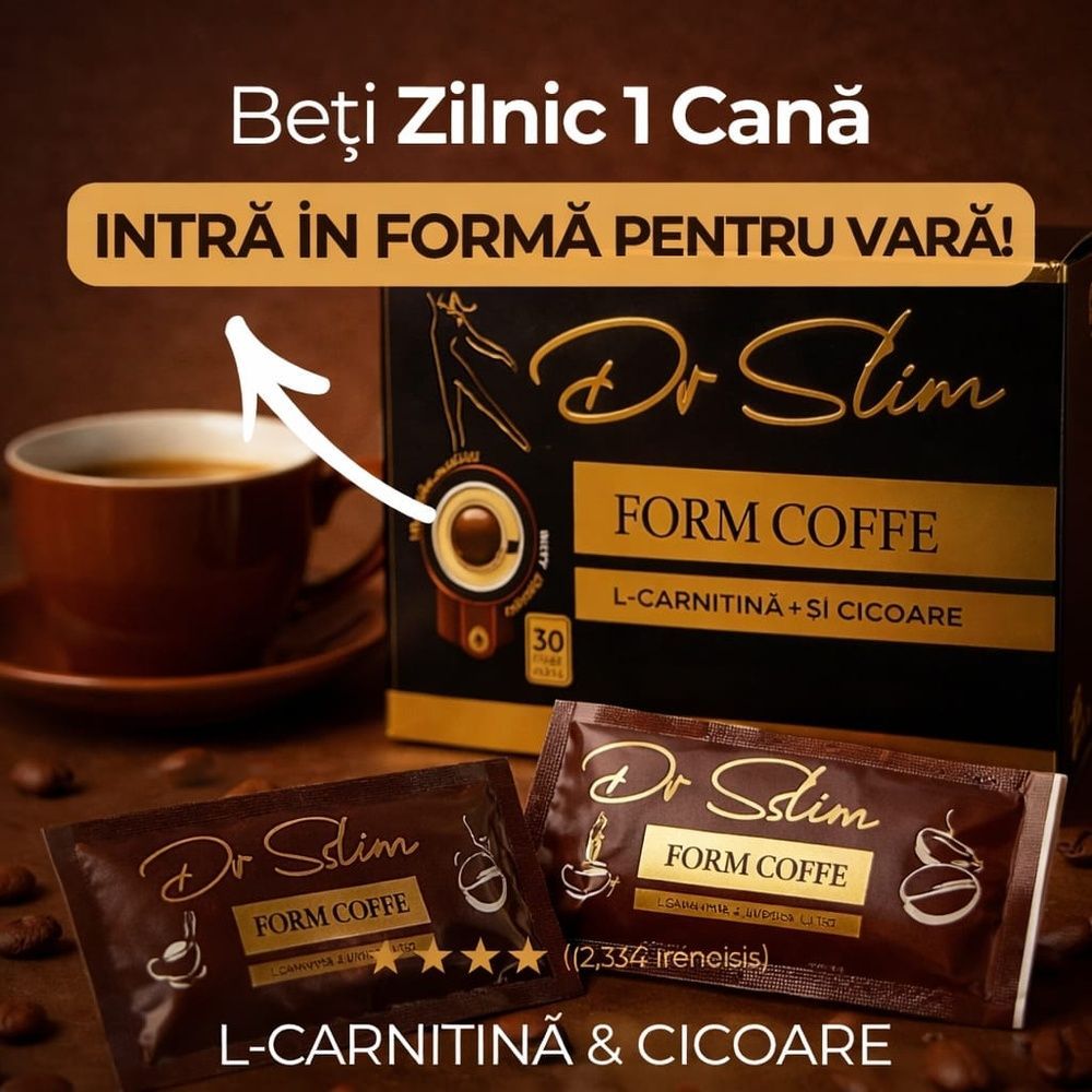 dr slim form coffe cafea cu extract de l carnitina si cicoare detox 30 plicuri www.slimming-time-romania.com photo