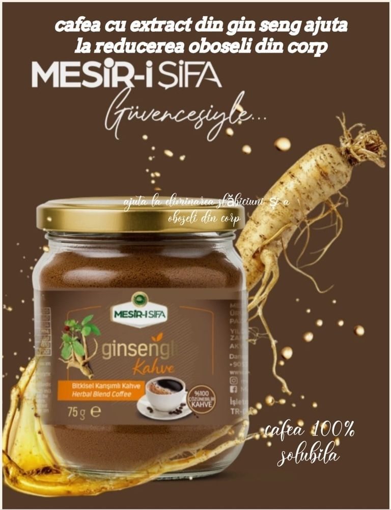 cafea cu extract din ginseng  energizant natural  cafea solubila cu gin seng photo