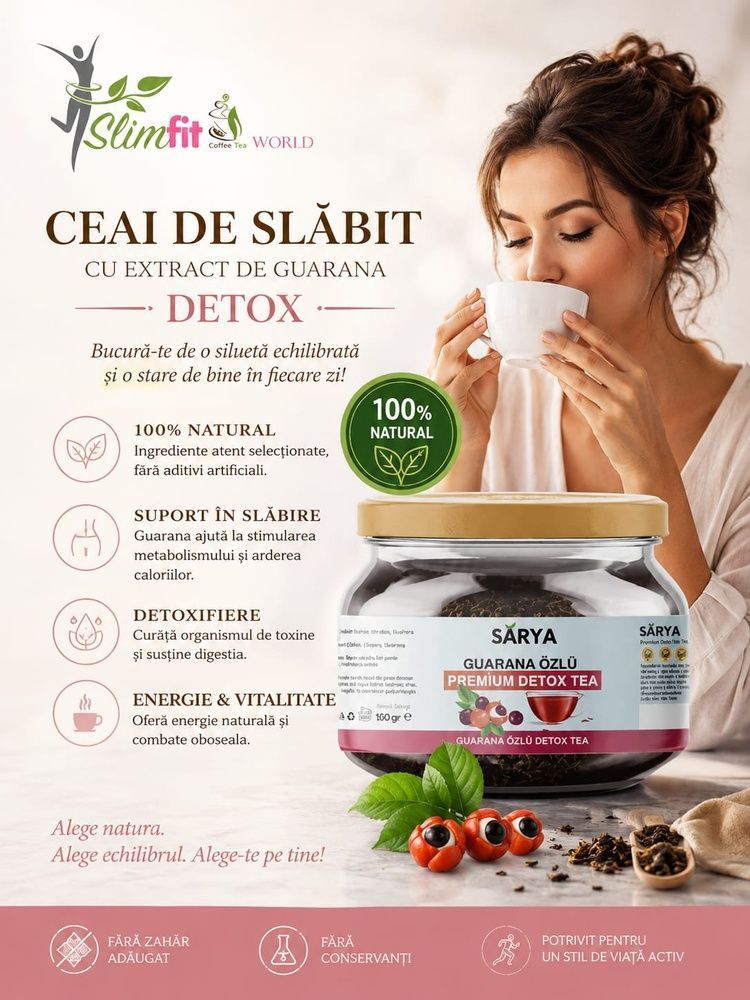 ceai detox sarya cu extract de guarana premium  sarya photo